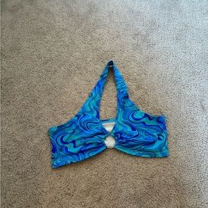 blue halter top